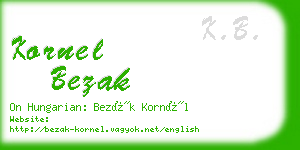 kornel bezak business card